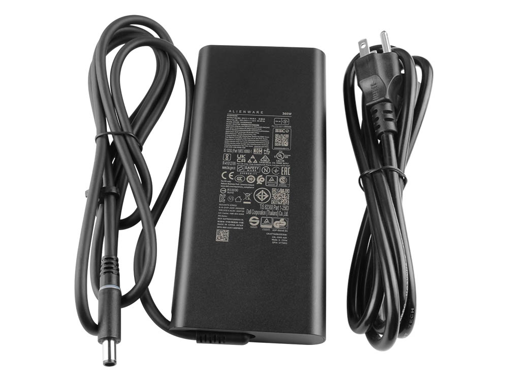 (image for) Original 360W GaN Charger Dell Alienware x16 R2 P120F P120F008 AC Adapter + Cable