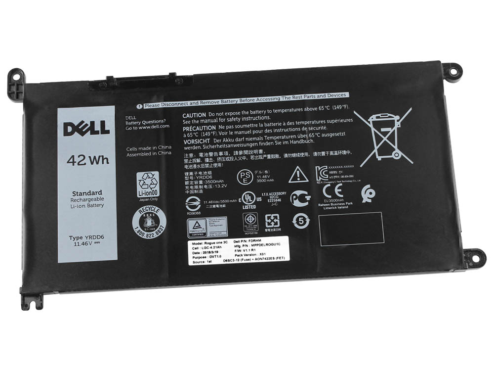 (image for) Original 3500mAh 42Wh 3-Cell Dell Inspiron 14 5481 P93G001 Battery